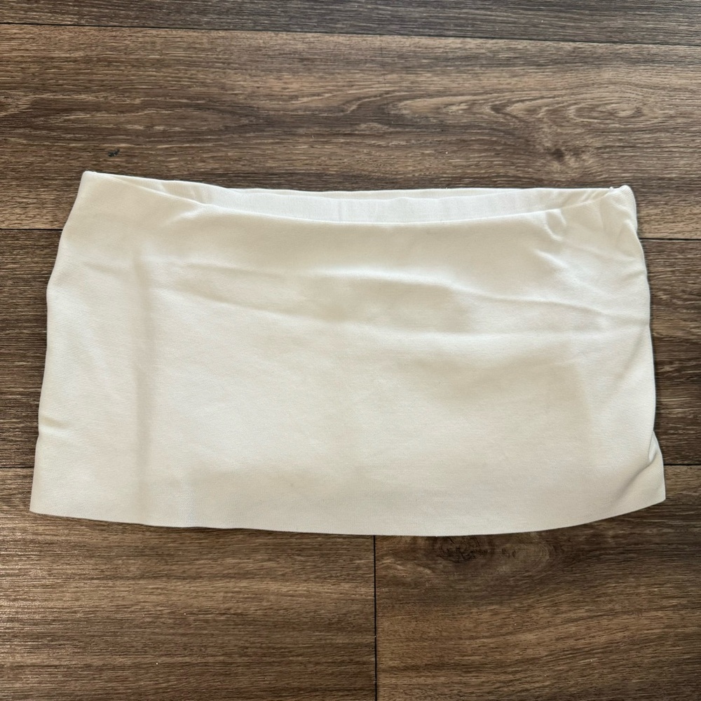 Zara White Off-Shoulder Crop Top - Picture 8 of 9